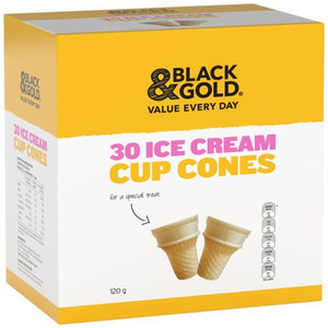 BLACK & GOLD ICE CREAM CUP CONES 30S