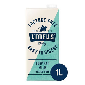 LIDDELLS LACTOSE FREE LOW FAT MILK UHT 1L