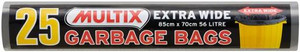 MULTIX GARBAGE BAGS EXTRA WIDE ROLL 85CM X 7CM 56 LITRE 25S