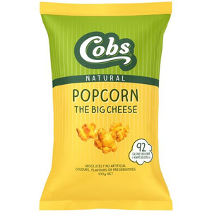 COBS CHEDDER CHEESE POPCORN 100GM