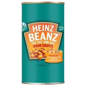 HEINZ BAKED BEANS IN HAM SAUCE 555GM
