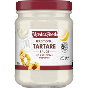 MASTERFOODS TARTARE SAUCE 220GM