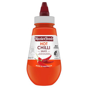 MASTERFOODS HOT CHILLI SAUCE SQUEEZE 250ML