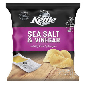 KETTLE SEA SALT & VINEGAR NATURAL POTATO CHIPS 90GM