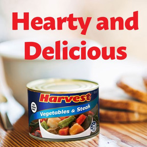 HARVEST VEGETABLE AND STEAK 425GM