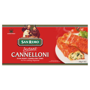 SAN REMO INSTANT CANNELLONI PASTA 250GM