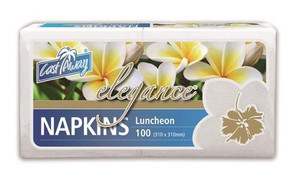CAST AWAY ELEGENCE WHITE LUNCHEON NAPKIN (CA-NAPELCH) 100S