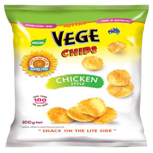 AJITAS CHICKEN STYLE VEGETABLE CHIPS 100GM