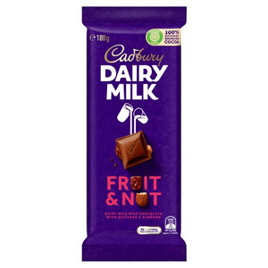 CADBURY DAIRY MILK FRUIT AND NUT CHOCOLATE 180GM