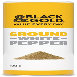 BLACK & GOLD GROUND WHITE PEPPER 100GM