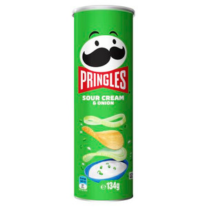 PRINGLES SOUR CREAM & ONION POTATO CHIPS 134GM