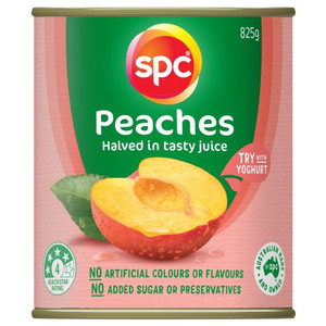 SPC HALVES PEACHES IN JUICE 825GM