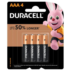 DURACELL BATTERY COPPER TOP AAA 4PK