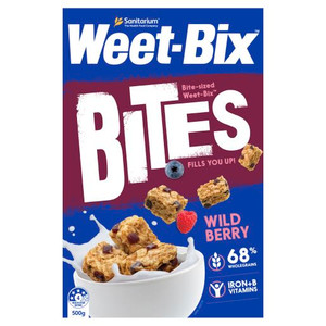 SANITARIUM WILDBERRY WEET-BIX BITES 500GM
