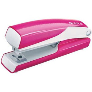 LEITZ WOW HALF STRIP STAPLER PINK