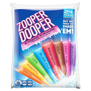 ZOOPER DOOPER COSMIC WATER ICE MIXED 24 PACK 70ML