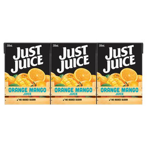 JUST JUICE ORANGE AND MANGO 6 PACK 6X200ML