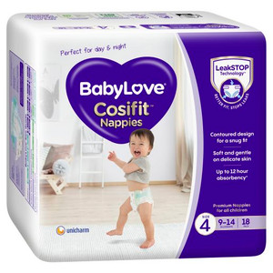 BABYLOVE COSIFIT TODDLER CONVENIENCE NAPPIES 18S