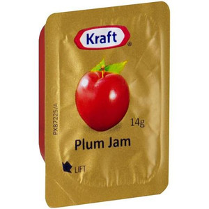 KRAFT PLUM JAM PORTIONS 75X14GM