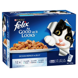 PURINA FELIX OCEAN MENU CAT FOOD 12X85GM