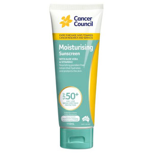 CANCER COUNCIL SUNSCREEN MOISTURISING 50+ 110ML