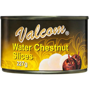 VALCOM SLICED WATER CHESTNUTS 227GM (Carton of 12)