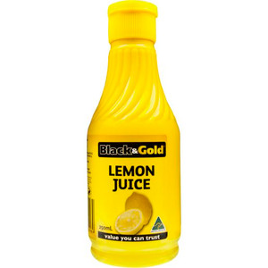 BLACK & GOLD JUICE LEMON 250ML (Carton of 12)