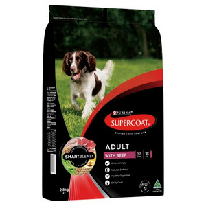 PURINA SUPERCOAT ADULT BEEF PET FOOD 2.8KG
