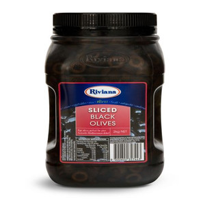 RIVIANA SLICED BLACK OLIVES 2KG