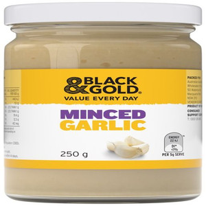 BLACK & GOLD MINCED GARLIC 250GM (Carton of 12)