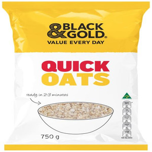 BLACK & GOLD QUICK COOKING OATS 750GM (Carton of 12)