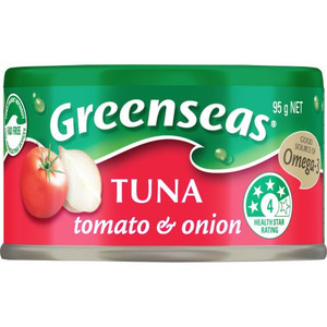 GREENSEAS TUNA TOMATO AND ONION 95GM (Carton of 12)