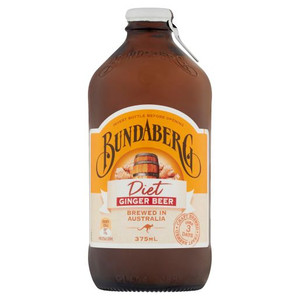 BUNDABERG DIET GINGER BEER SOFT DRINK 375ML (Carton of 12)