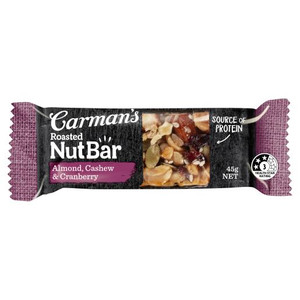 CARMANS ALMOND CASHEW & CRANBERRY NUT BARS 45GM (Carton of 12)