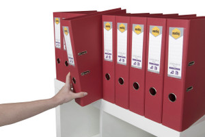 MARBIG LEVER ARCH FILE FOOLSCAP DEEP RED