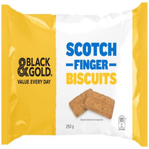 BLACK & GOLD SCOTCH FINGER BISCUITS 250GM (Carton of 20)