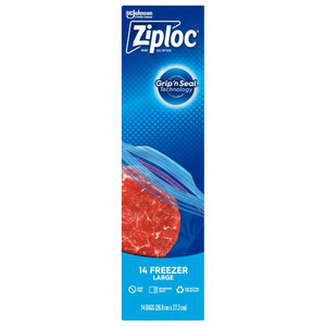ZIPLOC LARGE FREEZER BAG 14S (Carton of 9)