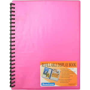 BANTEX Display Book Cool Frost A4 20 Refillable Pockets Red 31850