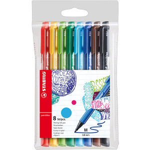 STABILO POINTMAX FINELINER ASSORTED PK8