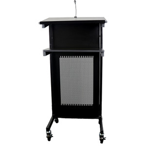 Rapidline Lectern Fixed Shelves 445W x 450D x 1200mmH Black