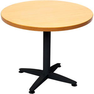 Rapidline 4 Star Round Table 1200D x 730mmH Beech Top Black Base