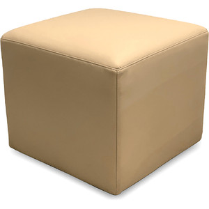 K2 Marbella Cook Junior Square Ottoman Beige PU Leather