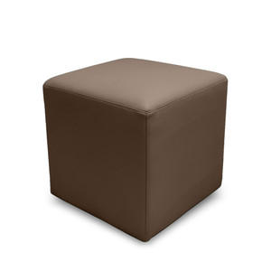 K2 Marbella Cook Senior Square Ottoman Dark Brown PU Leather