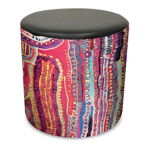 K2 Orange Dust Eva Round Ottoman 450mm Diameter Black Opal