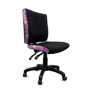 K2 Orange Dust Katherine Medium Back Office Chair Black Swan Fabric