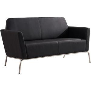 Jaden Lounge 2 Seater 1390W x 730D x 810mmH Black PU Lounge