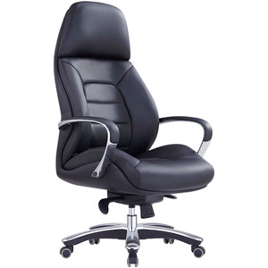 Magnum High Back Executive Chair With Arms Black Leather