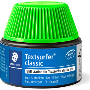 Staedtler 488 Textsurfer Classic 364 Highlighter Refill Pot 30mL - Green