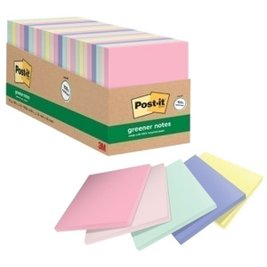 Post-It Notes 654-24RP-AP 76mm x 76mm Sweet Sprinkle Pastel Recycled , Pack of 24 XP006002370 ***While Stock Lasts***