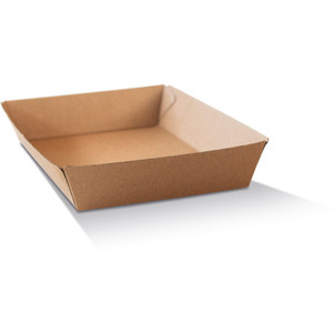Medium Brown Corrugated Tray Plain 180mm x 134mm x 45mm (Size 3) Carton of 250
